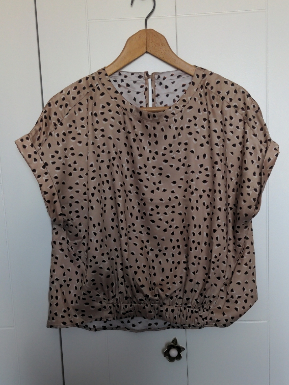 *3 For $20* Women's Printed Cropped Short Sleeve Blouse